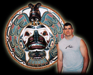 Totem Pole plaque - Native Indian Art - Raven releasing the Moon