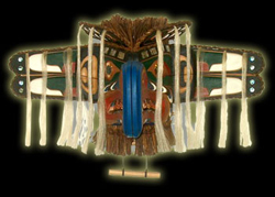 Native Indian Art - Ceremonial Transformation Masks - Kolus Mask