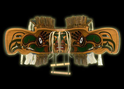 Native Indian Art - Ceremonial Transformation Masks - Kolus Mask