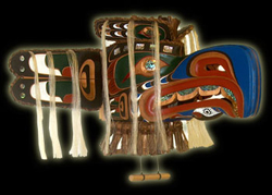 Native Indian Art - Ceremonial Transformation Masks - Kolus Mask