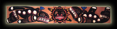 Totem Pole plaque - Killer Whale / Sun valance 