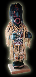 Welcom Totem Pole Figure - Native Indian Art 